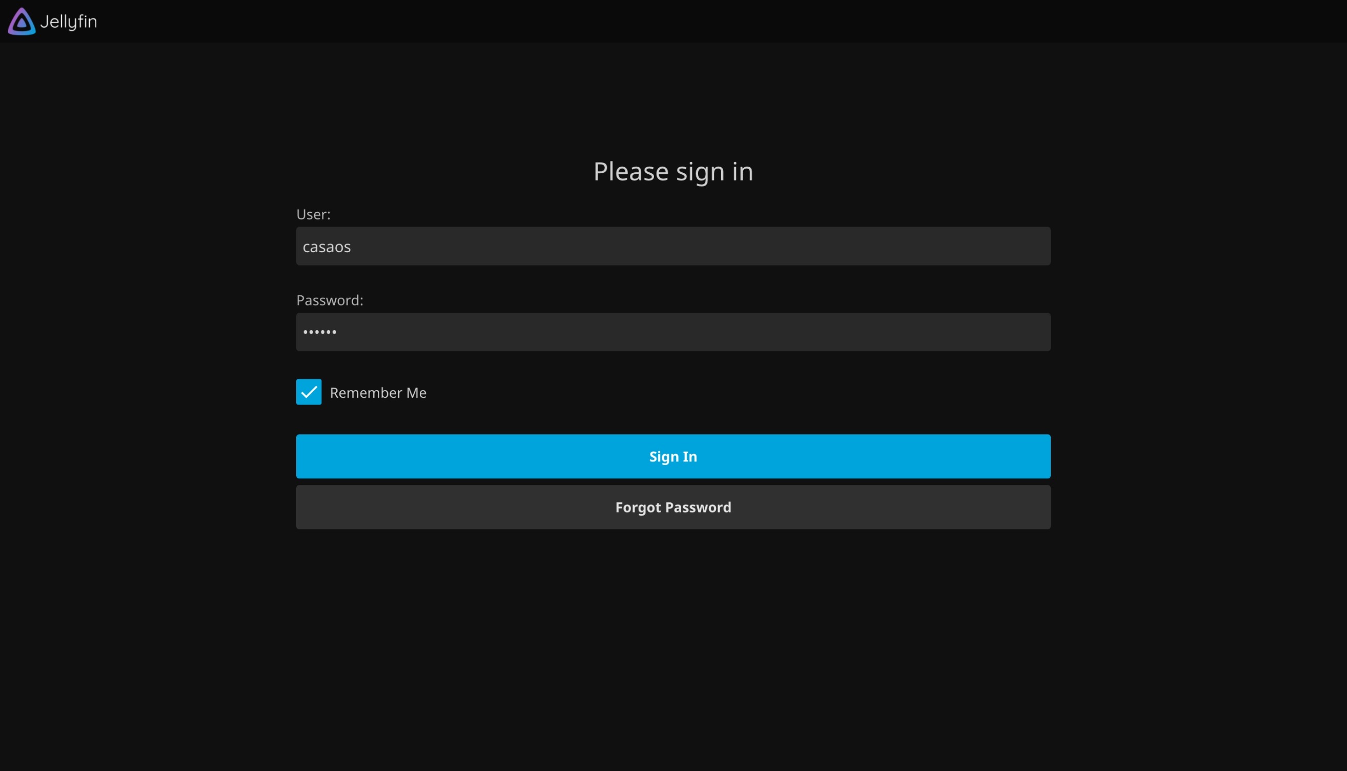 Log In Jellyfin 