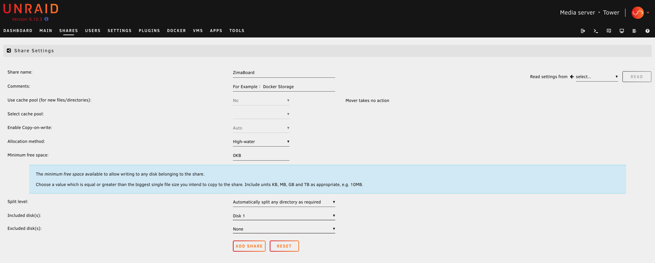 Using Unraid Select The Appropriate DisK